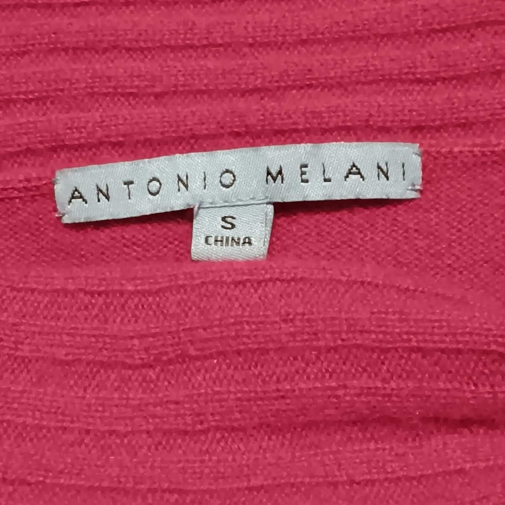 Antonio Melani Sweater 100% Cashmere Women Pullover SxS Red  Cowl Neck Stretch - Picture 3 of 10